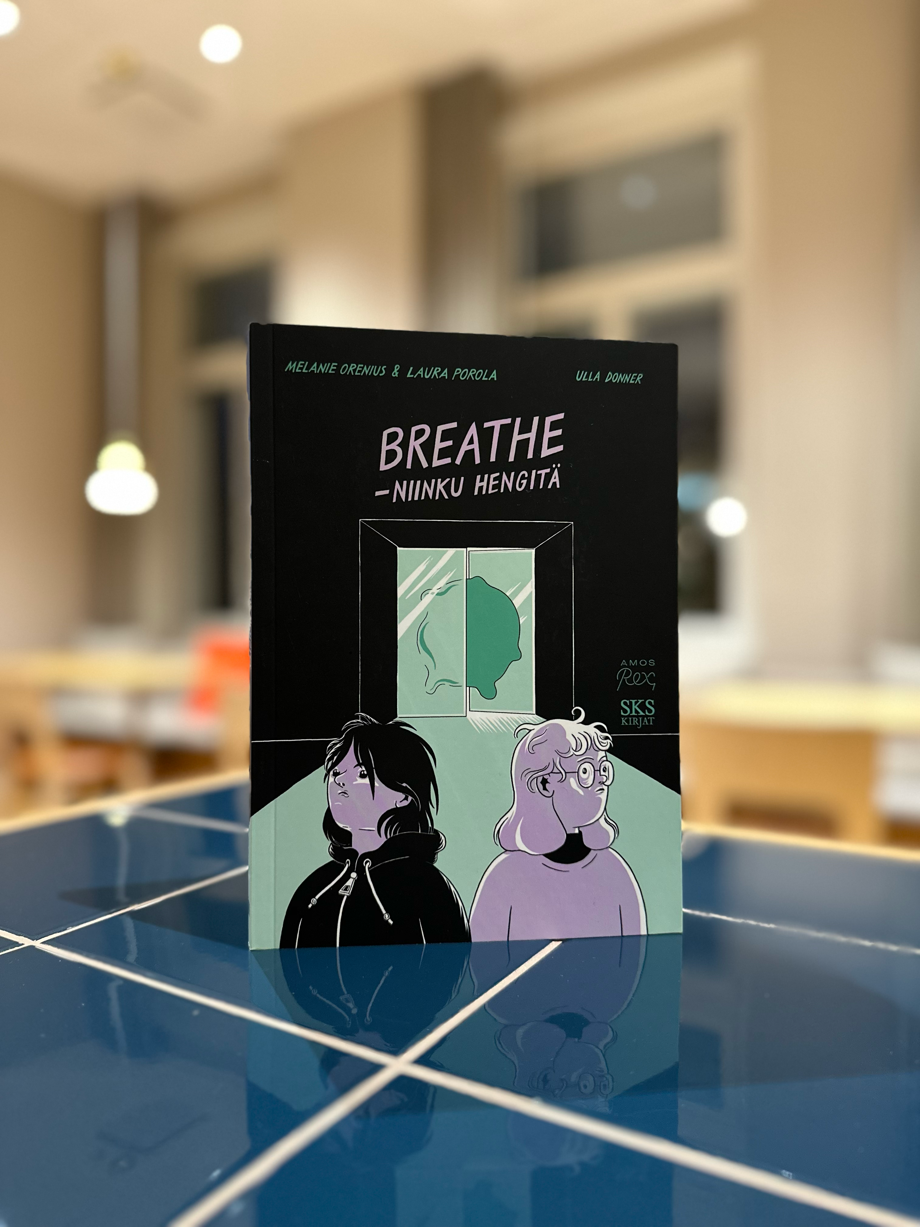 Breathe – Niinku hengitä (2024). Teksti: Melanie Orenius ja Laura Porola. Kuvat: Ulla Donner. Kustantaja: SKS Kirjat.